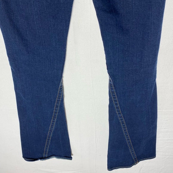 Vintage Y2K True Religion Dark Wash Ultra Low Rise Flare Leg Jeans 25 - Picture 12 of 16